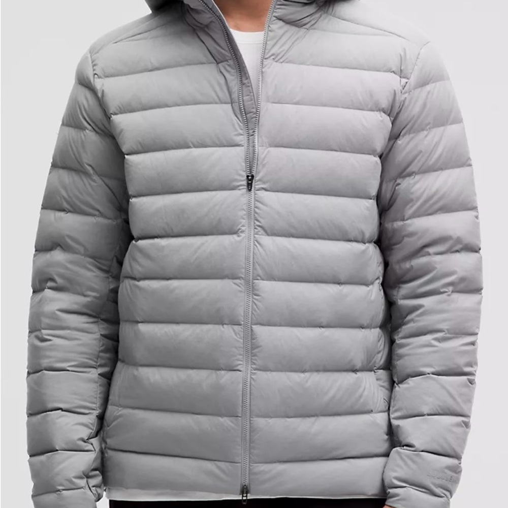lululemon athletica Men's Light Gray Puffer Jacket XXL